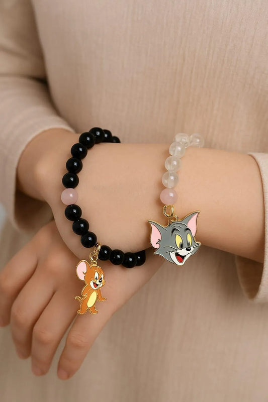 Crystal Charm Duo Bracelets