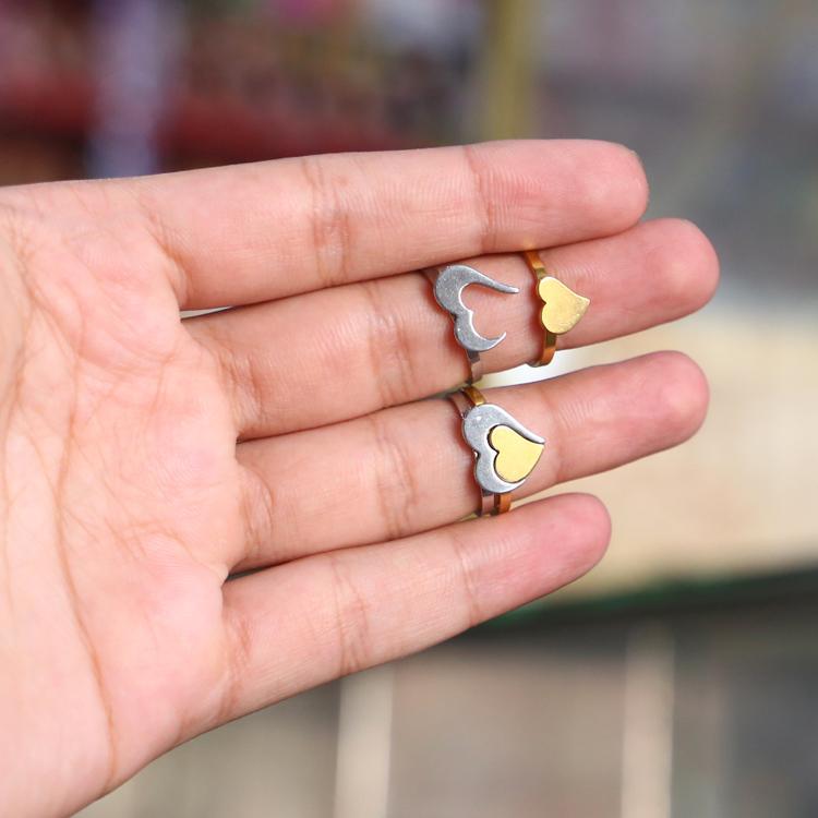 Twin Heart Connection Rings