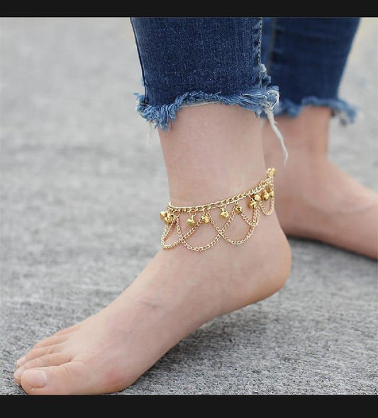 Golden Bell Anklet Set