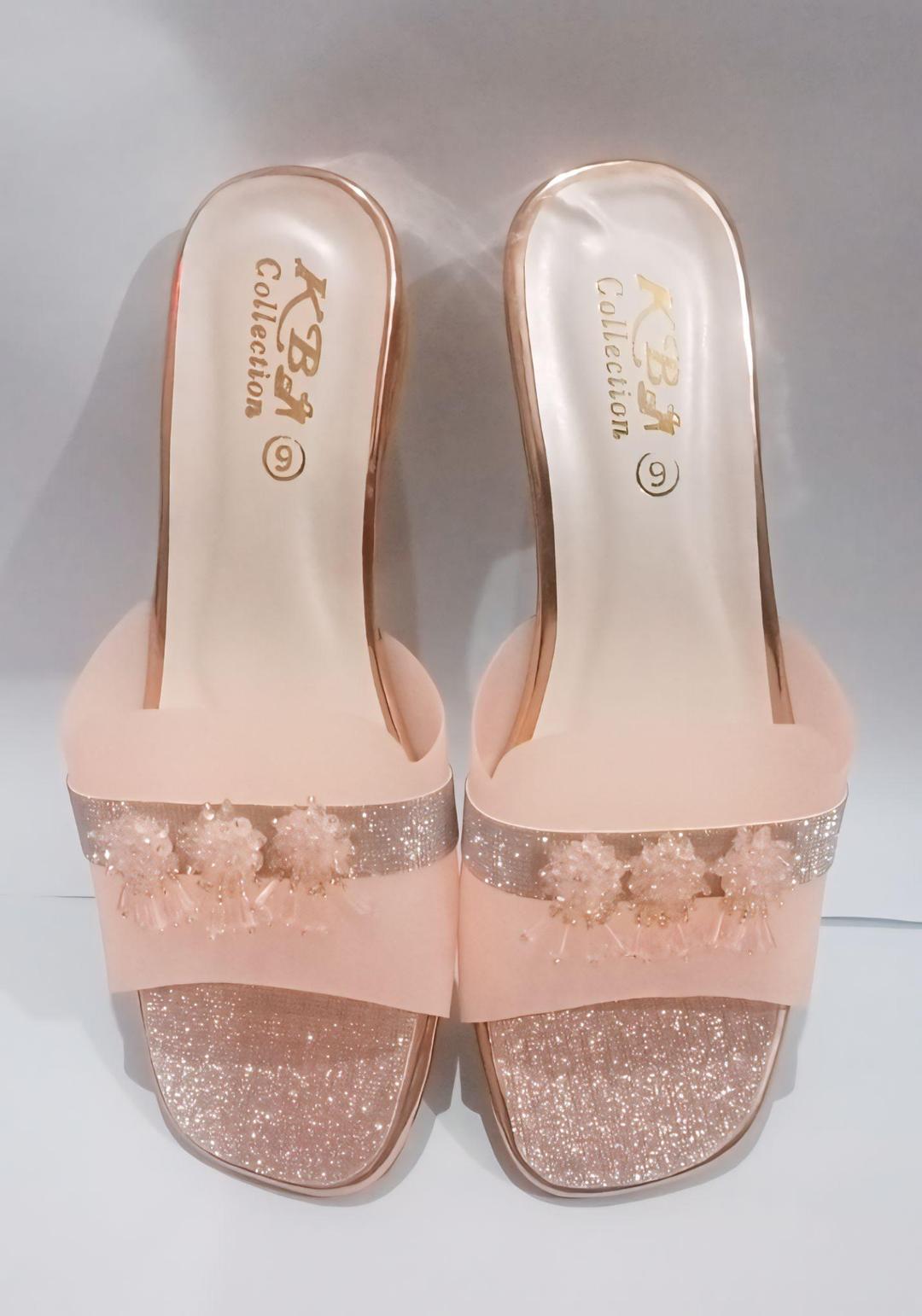 Elegant Pink Rexine Flats