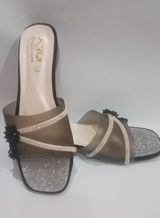 Elegant Black Rexine Flats