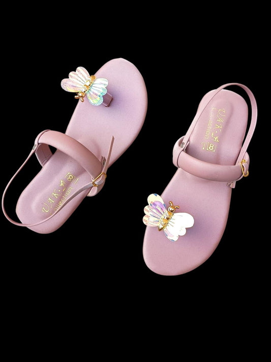 Pink Butterfly Casual Sandals